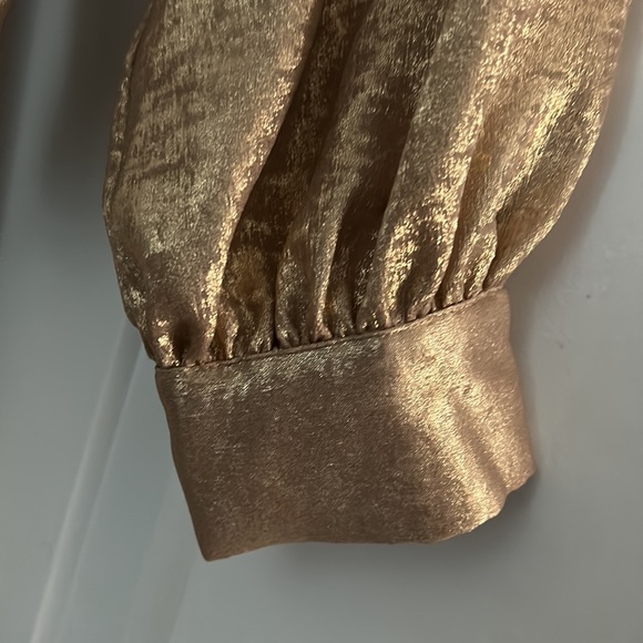 LOST + WONDER Double Breasted Gold Wrap/Tie Dress- NWT - Picture 3 of 6